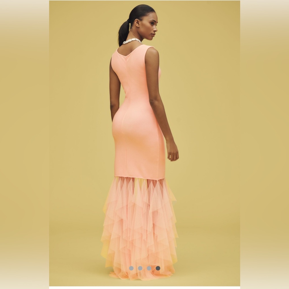 Blithe Knit Tulle Sleeveless Maxi Dress- Size Small - Picture 3 of 9